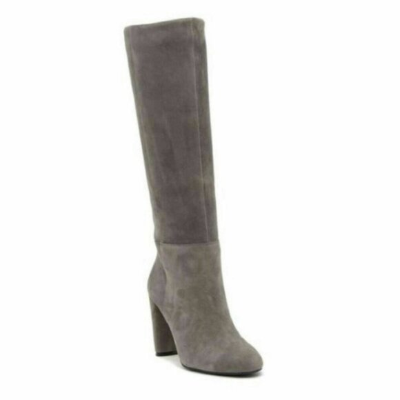 VINCE CAMUTO Femmie Tall Shaft Boot Grey Suede Size 8.5 - Picture 1 of 10
